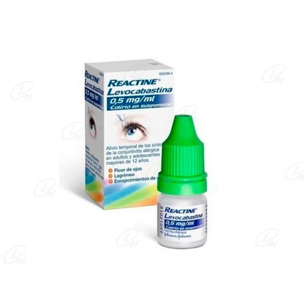 REACTINE LEVOCABASTINA 0,5mg/ml COLIRIO EN SUSPENSION, 1...