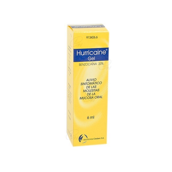 HURRICAINE  200 mg/g GEL BUCAL, 1 tubo de 6 ml