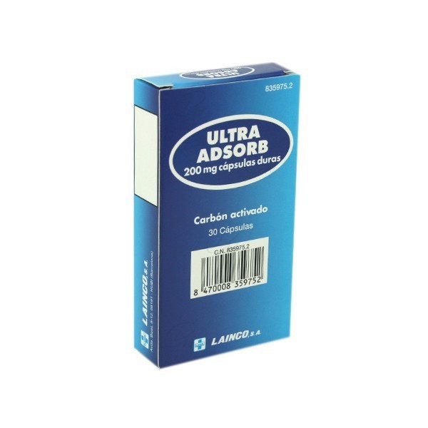 ULTRA ADSORB 200 mg CAPSULAS DURAS, 30 cápsulas
