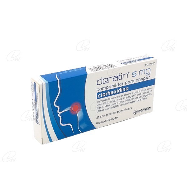 DERATIN 5 mg  COMPRIMIDOS PARA CHUPAR, 20 comprimidos
