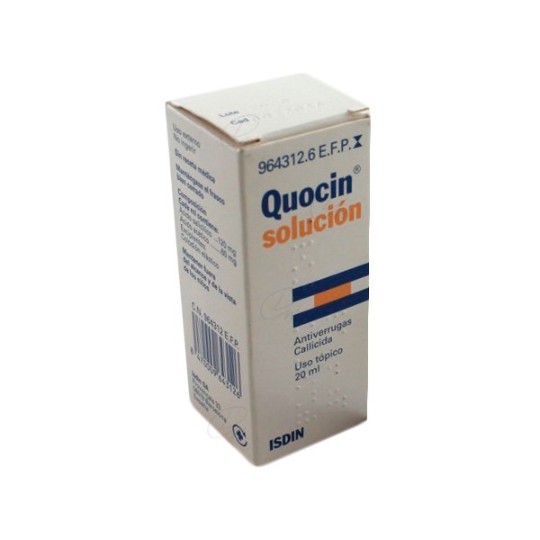 QUOCIN 120 mg/ 60 mg/ ml COLODION, 1 frasco de 20 ml