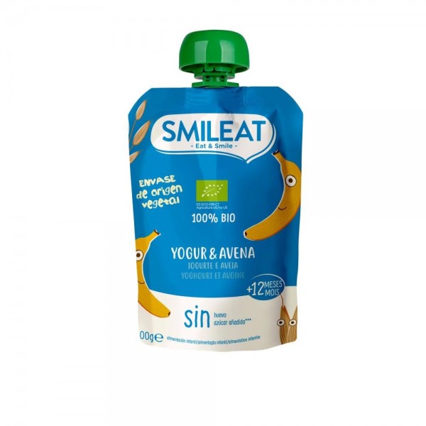 smileat pouch yogur y avena 100 g