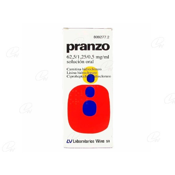PRANZO 62,5 / 1,25 / 0,5 mg/ml SOLUCION ORAL, 1 frasco de...