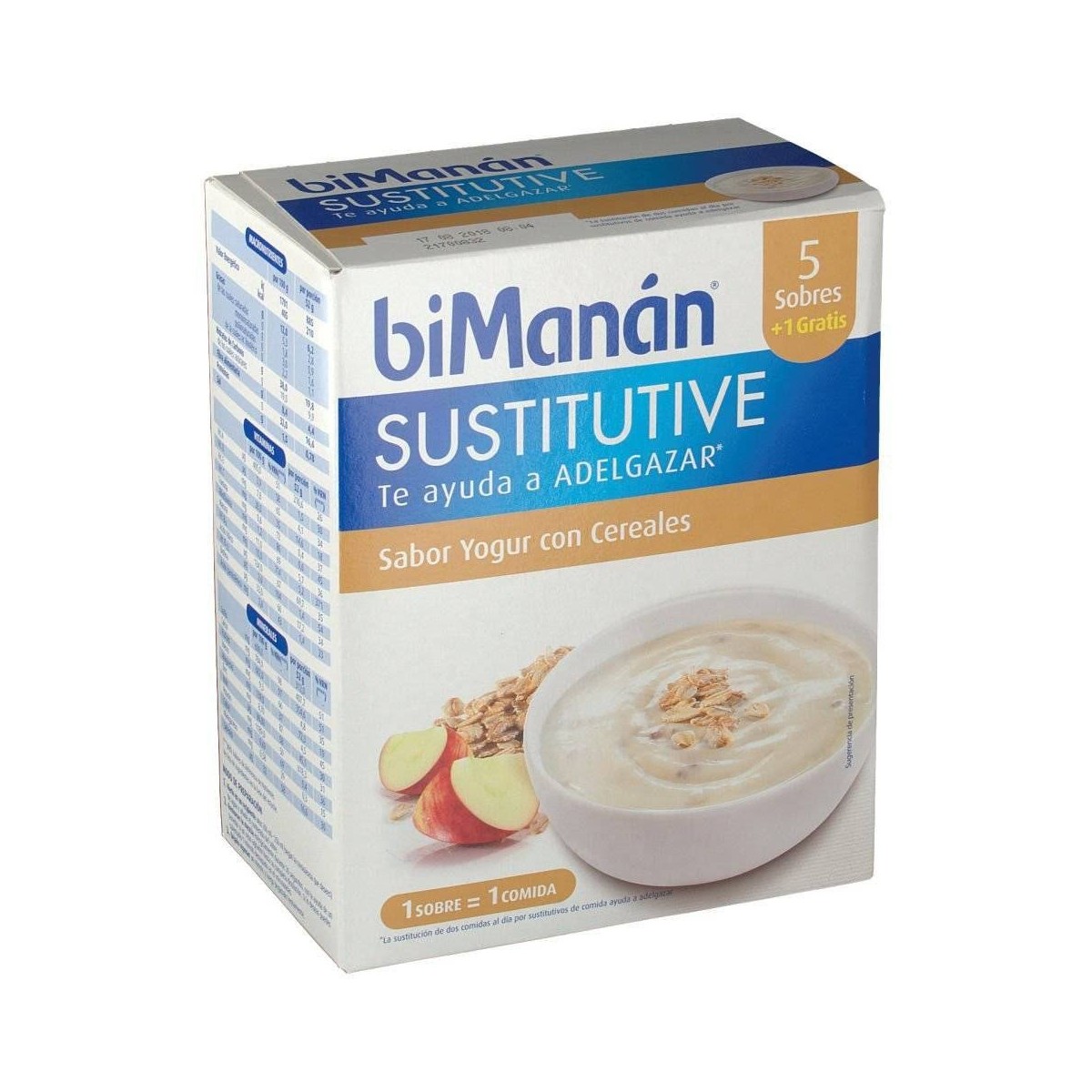 bimanan crema yogur con cereales 6 sobres
