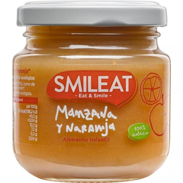 smileat tarrito manzana y naranja 130gr