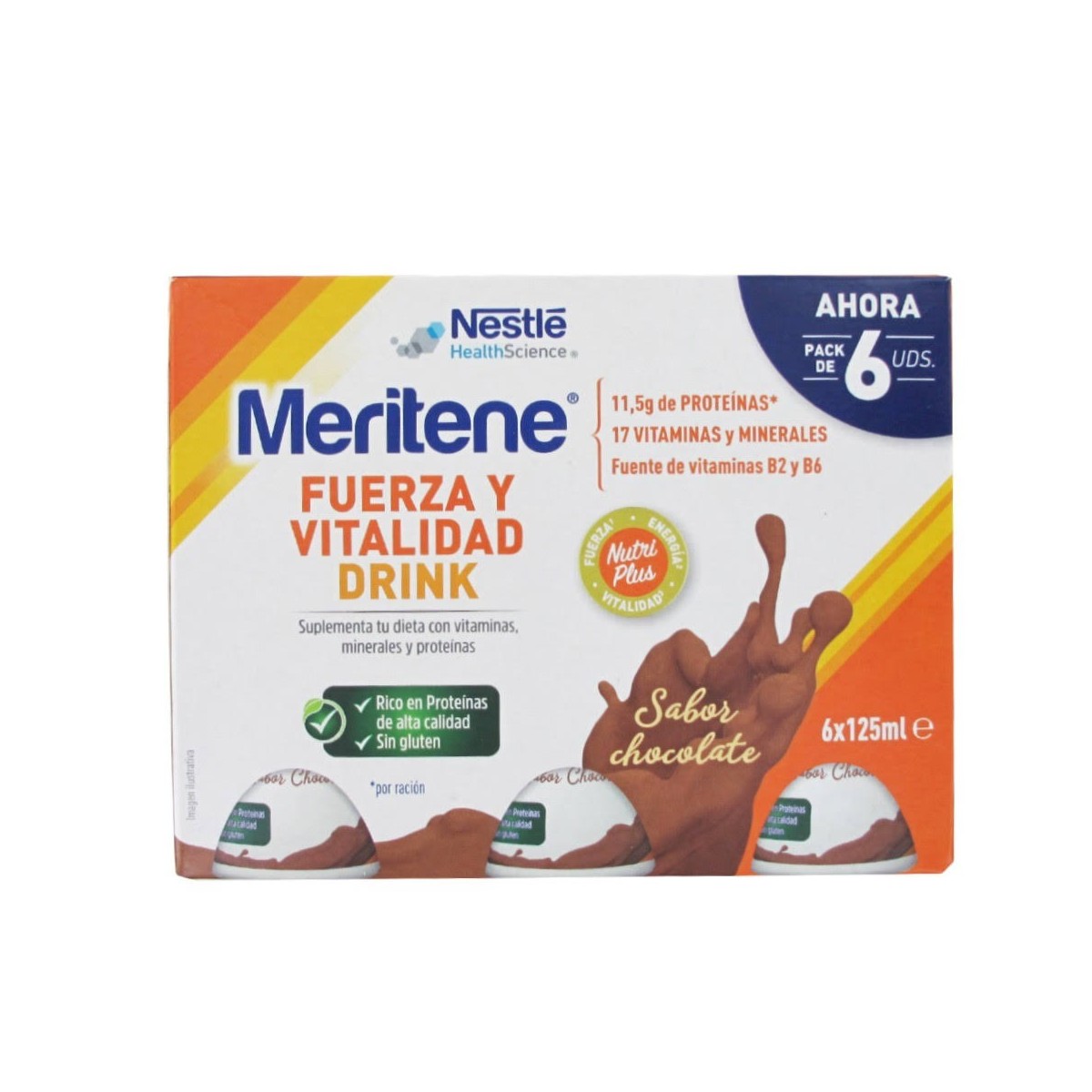 meritene drink chocolate 6 x 125 ml