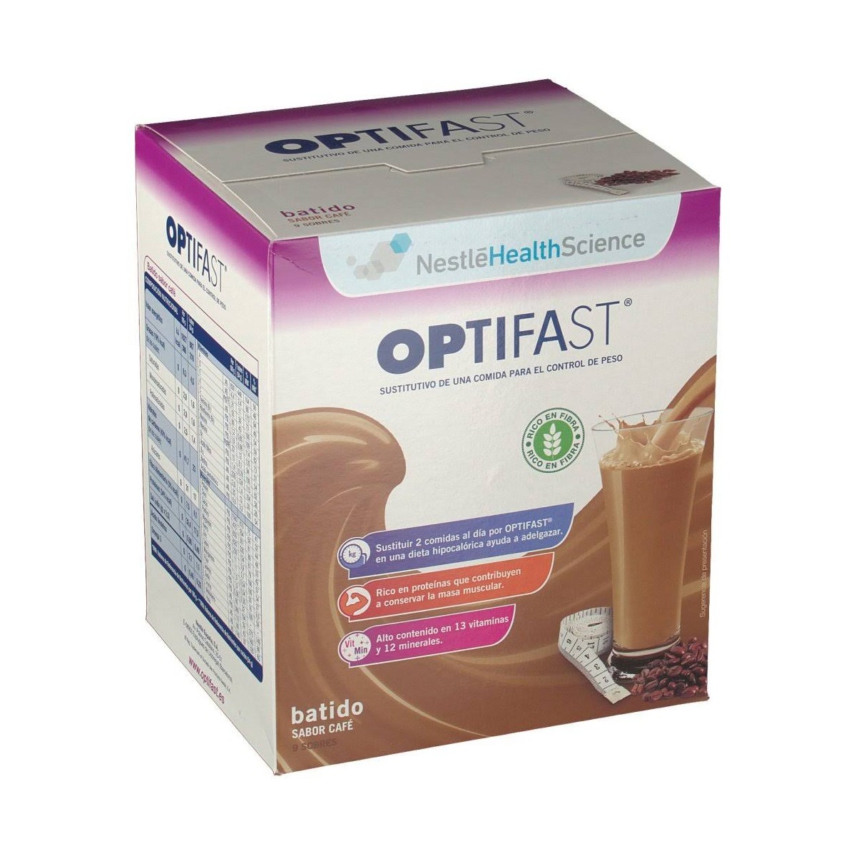 optifast batido cafe 9 sobres
