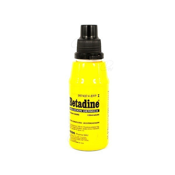 BETADINE SOLUCION DERMICA, 1 frasco de 125 ml