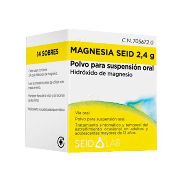 MAGNESIA SEID 2,4 G POLVO PARA SUSPENSION ORAL, 14 sobres
