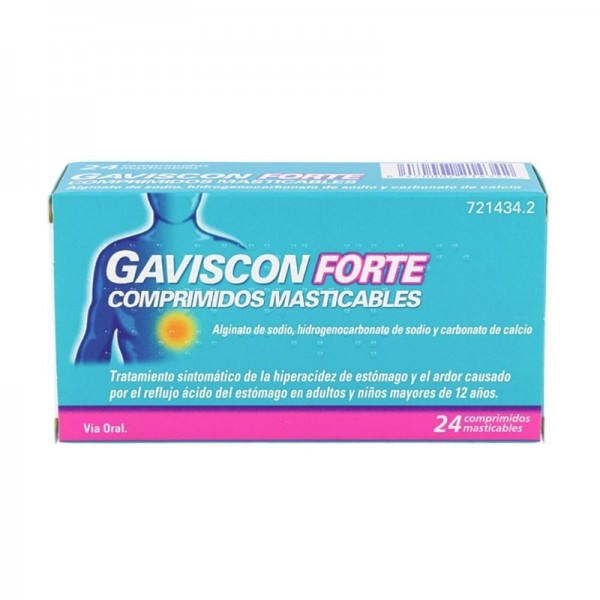 GAVISCON FORTE 24 COMPRIMIDOS MASTICABLES
