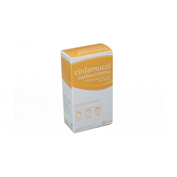 CINFAMUCOL CARBOCISTEINA 750 MG 12 SOBRES SOLUCION ORAL...