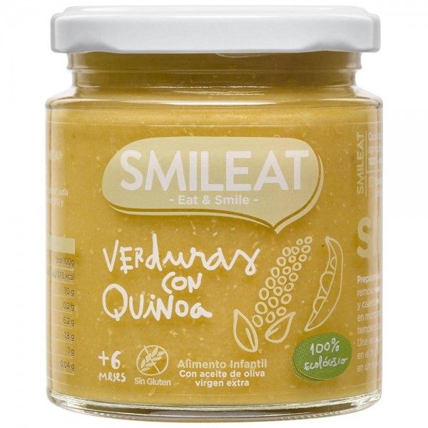 smileat tarrito de verduras con quinoa 230 g