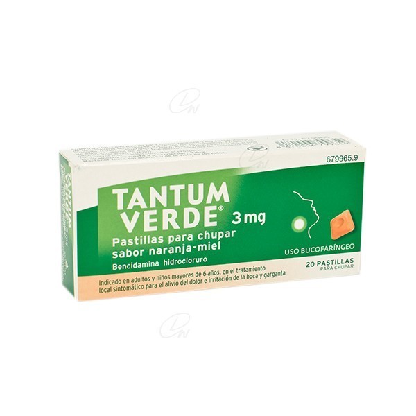 TANTUM VERDE 3 mg PASTILLAS PARA CHUPAR SABOR...
