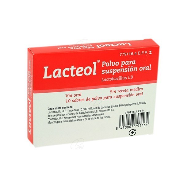 LACTEOL POLVO PARA SUSPENSION ORAL, 10 sobres